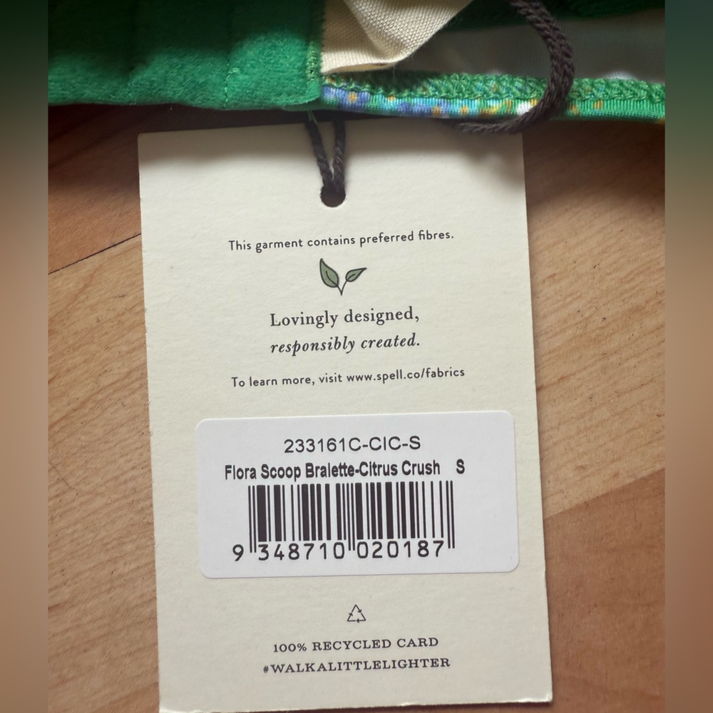 NWT Spell Flora Scoop Bralette in Citrus Crush - Picture 7 of 11